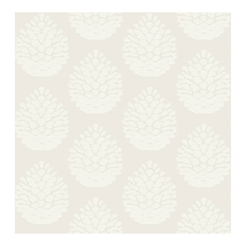 Chesapeake Totem Eggshell Pinecone Wallpaper - 20.5 x 396 x 0.025