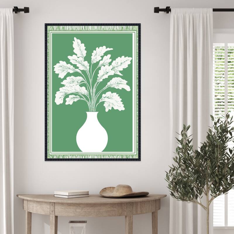 Vase Silhouette by Casa Cartissi Framed Canvas Wall Art Print