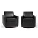 preview thumbnail 21 of 154, Set of 2 Modern Swivel Accent Armchairs Upholstered Arm Chairs