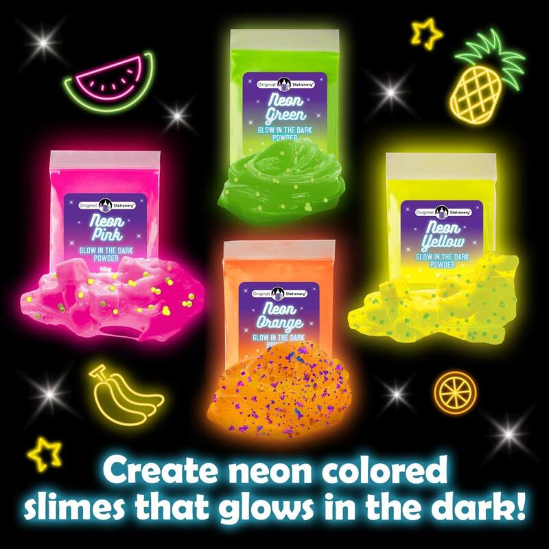 Original Stationery Tropical Glow in The Dark Slime Kit to Make Neon Slime, Ideal Holiday Gift