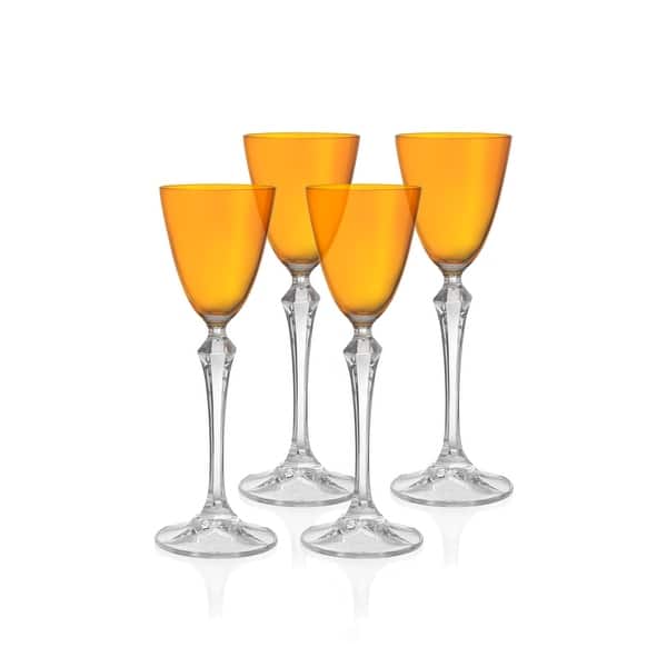 slide 2 of 2, Majestic Gifts Inc. Vivid Liquor Glass Amber, 3 oz. Set of 4