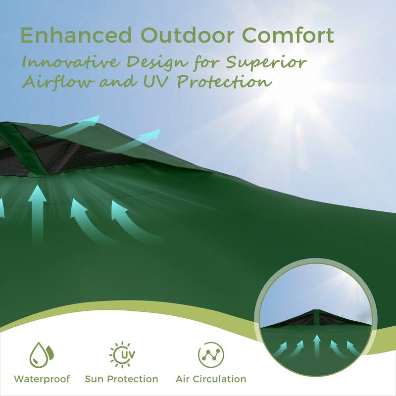 10x10 Pop-up Canopy Portable Lightweight FoldingTent, Adjustable Height Instant Gazebo Canopy with Wheeled Bag