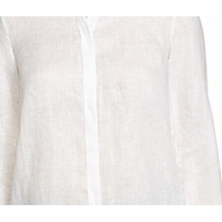 tahari button front linen dress