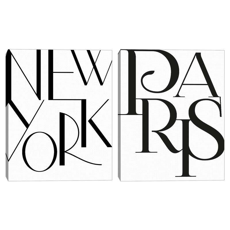 New York & Paris by Joni Whyte Canvas Art Prints