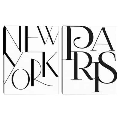 New York & Paris by Joni Whyte Canvas Art Prints