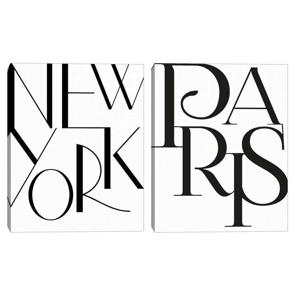 New York & Paris by Joni Whyte Canvas Art Prints