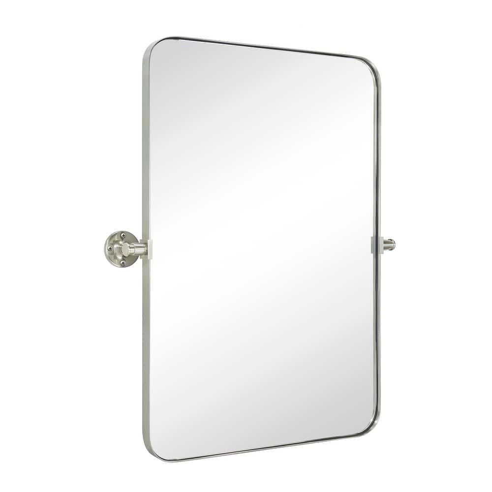 TEHOME Aura Jonathan Rectangle Pivot Tilt Metal Wall Mirror