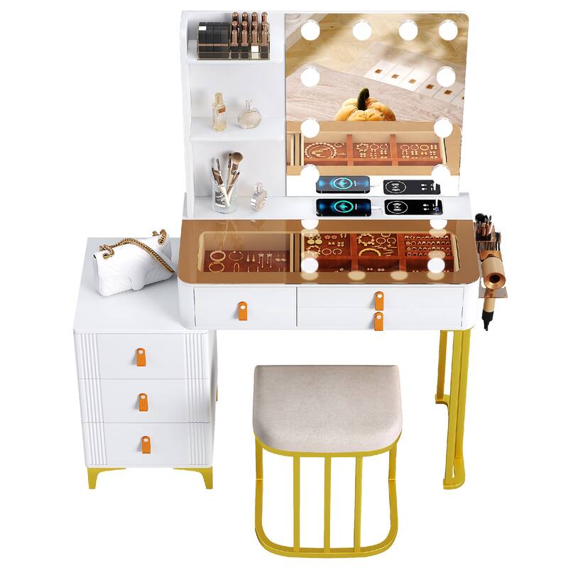Makeup Vanity with 3 Lighting Colors