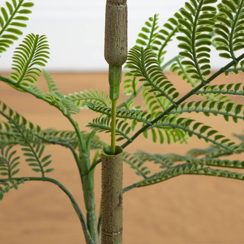Potted Jacaranda Artificial Tree with Planter - 3.5' - Green
