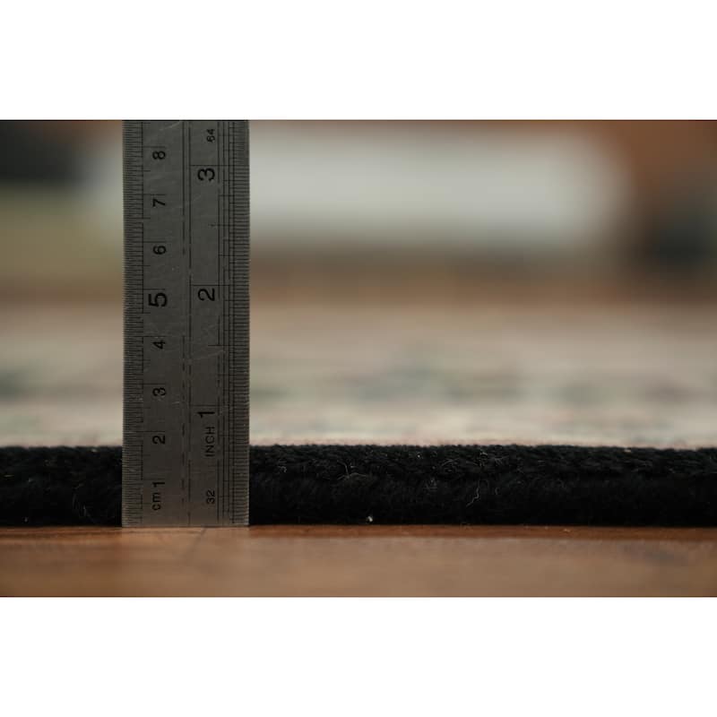 Hand Knotted Oriental 100% Wool Carpet Traditional All-Over Navy Blue & Blues Kashan Runner Rug - 10' 2'' X 2' 6''