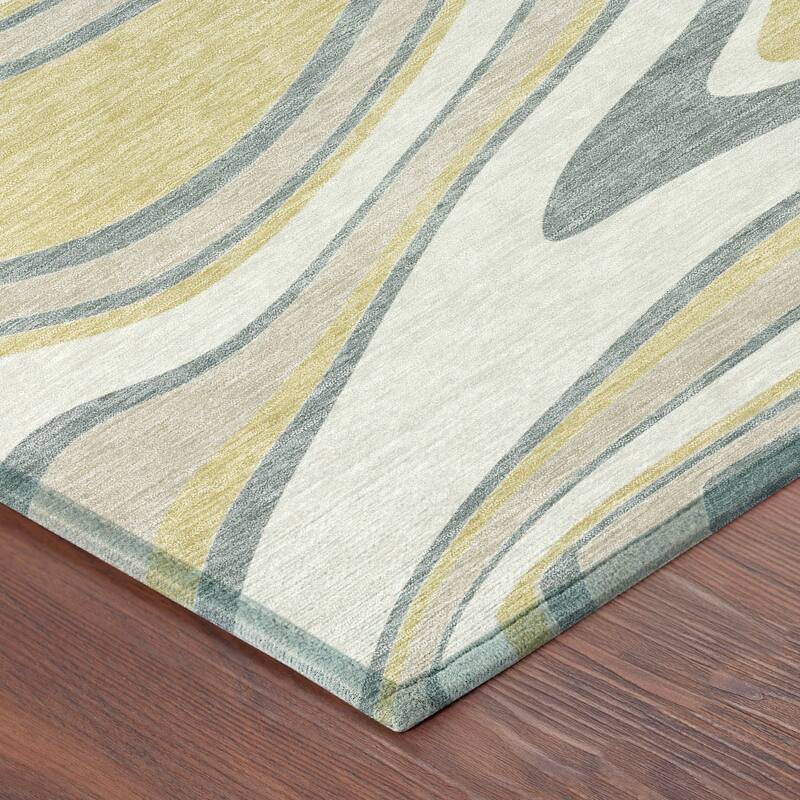 Machine Washable Indoor/ Outdoor Abstract Busey Chantille Rug