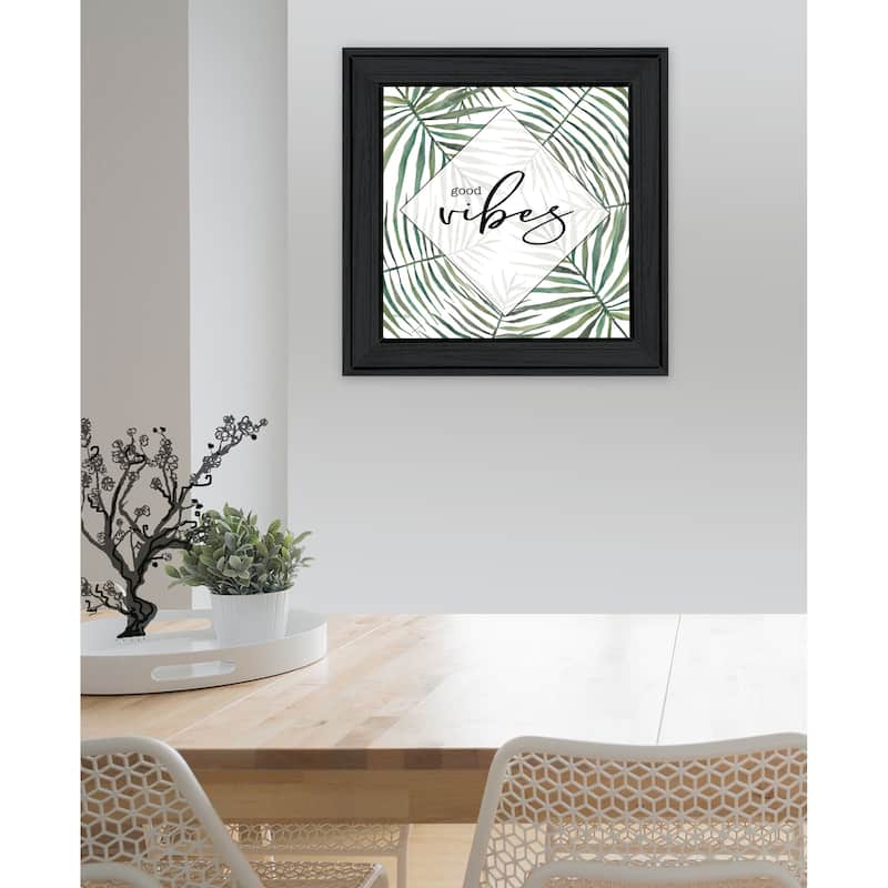 TrendyDecor4U Contemporary "GOOD VIBES" Framed Print Wall Art