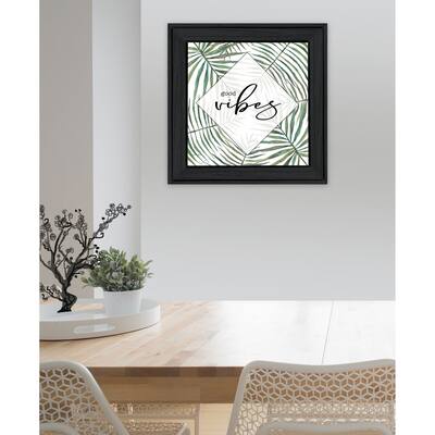 TrendyDecor4U Contemporary "GOOD VIBES" Framed Print Wall Art