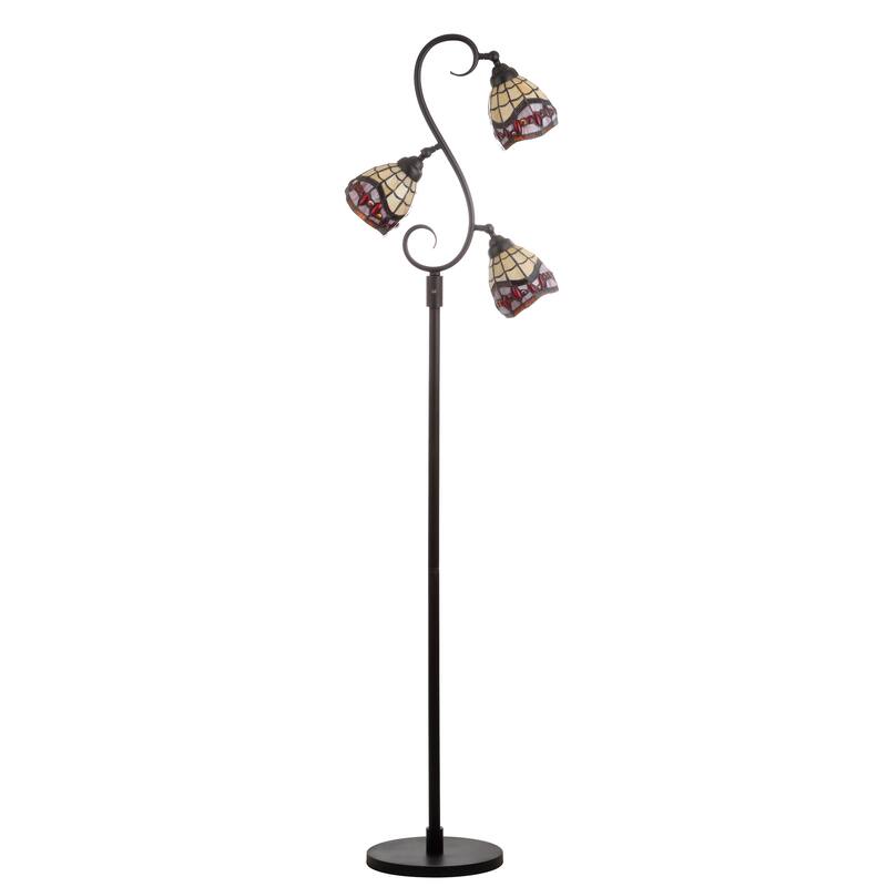 Walker Tiffany-Style 70.5" Multi-Light LED Floor Lamp, Bronze by JONATHAN Y