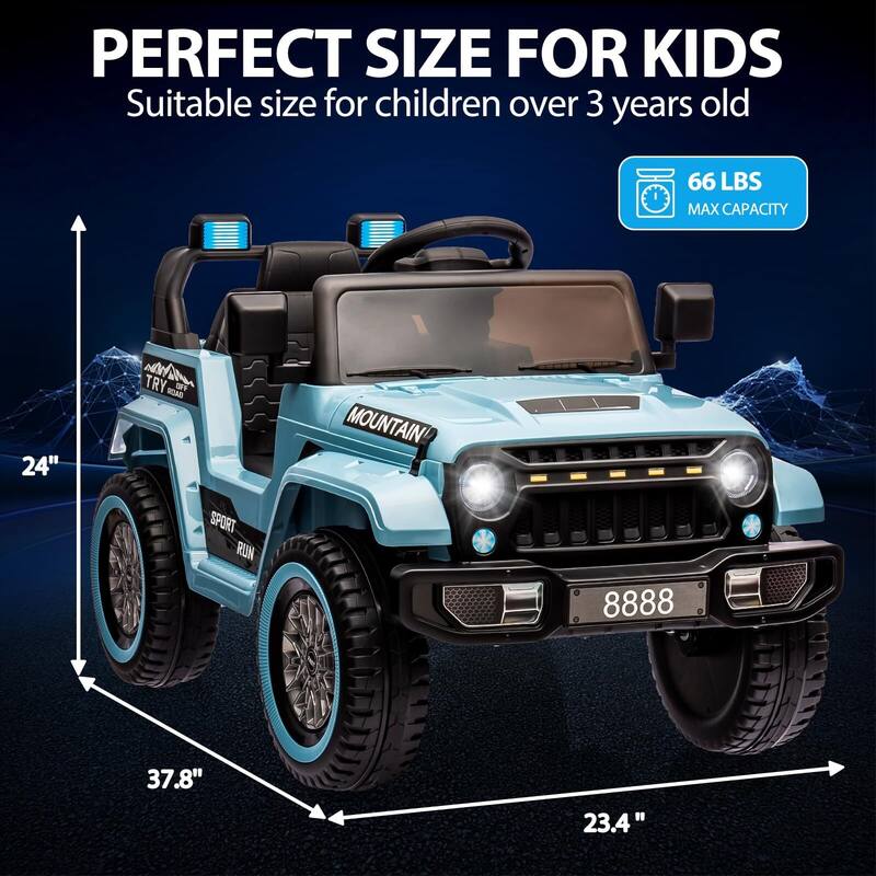 12V Ride on Truck Car, Kids Electric Car with Remote Control