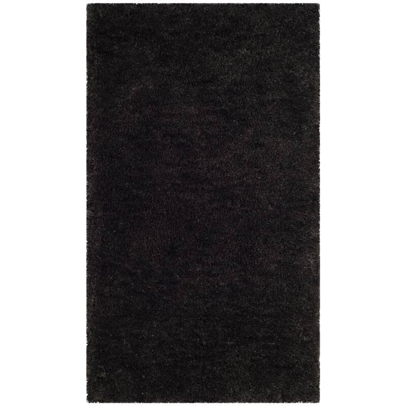 SAFAVIEH Handmade Sheep Shag Dochia Solid Polyester Rug