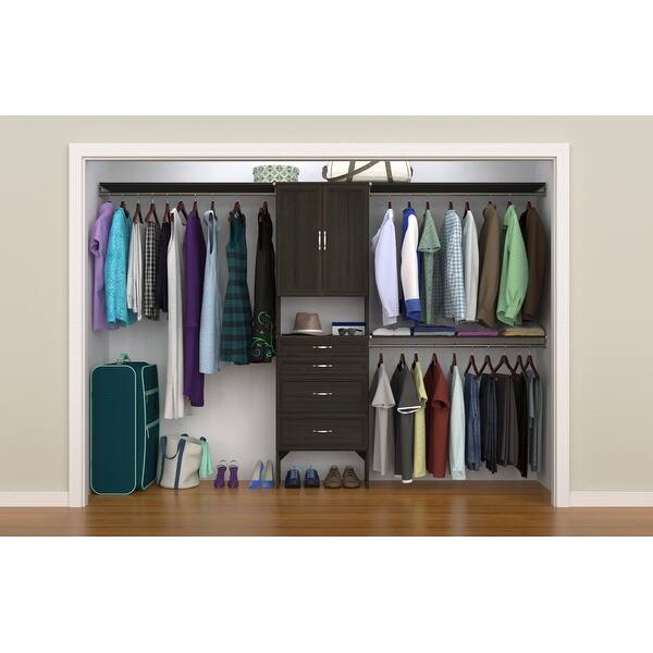 Shop Closetmaid Suitesymphony 25 In Closet Organizer With Shelves 4 Drawers And 2 Doors Overstock 24258884