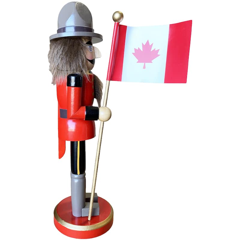 14 inch Royal Mounty Nutcracker - red
