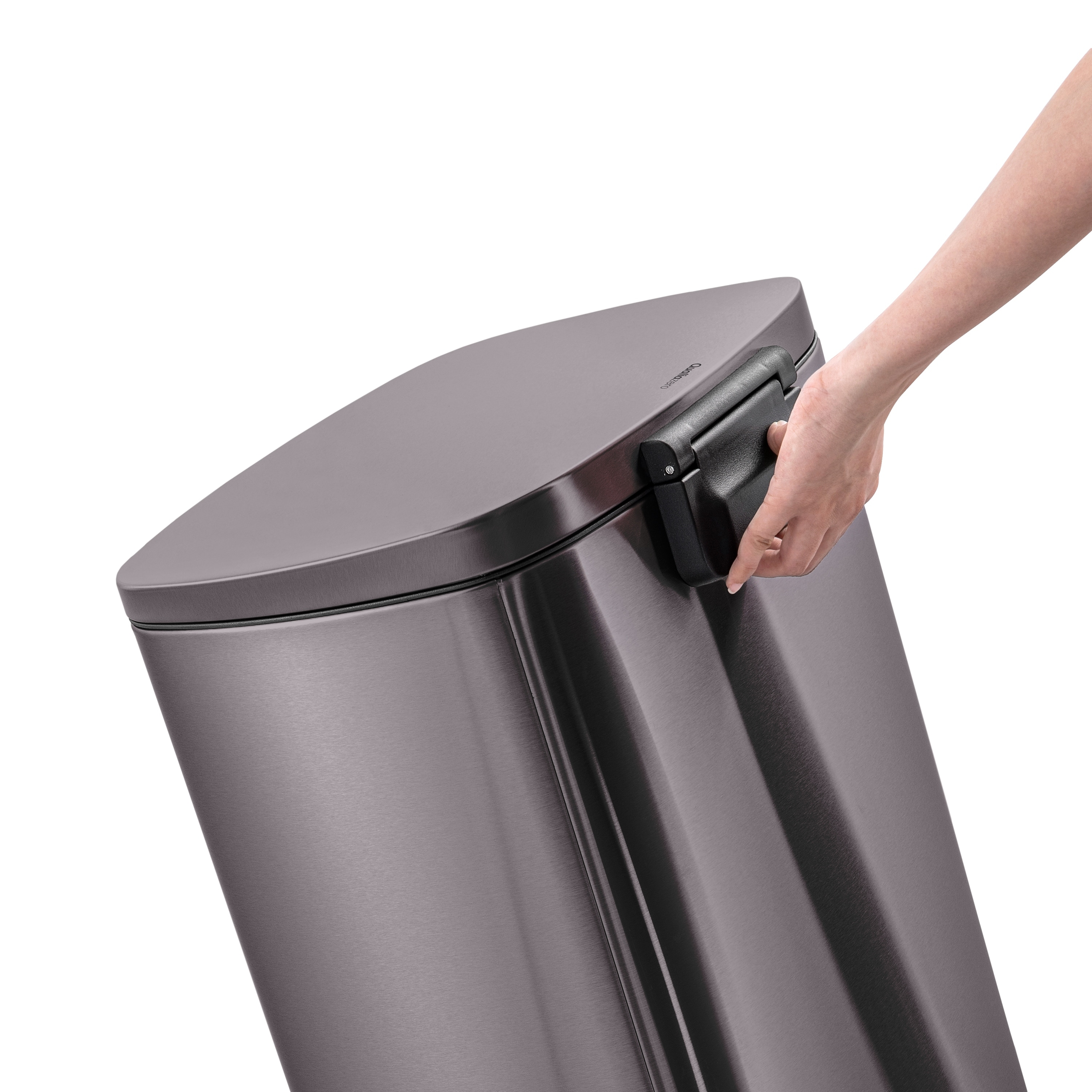 Qualiazero 50L / 13.2 Gallon Rectangular Step Can - Black - 13.2 Gallons