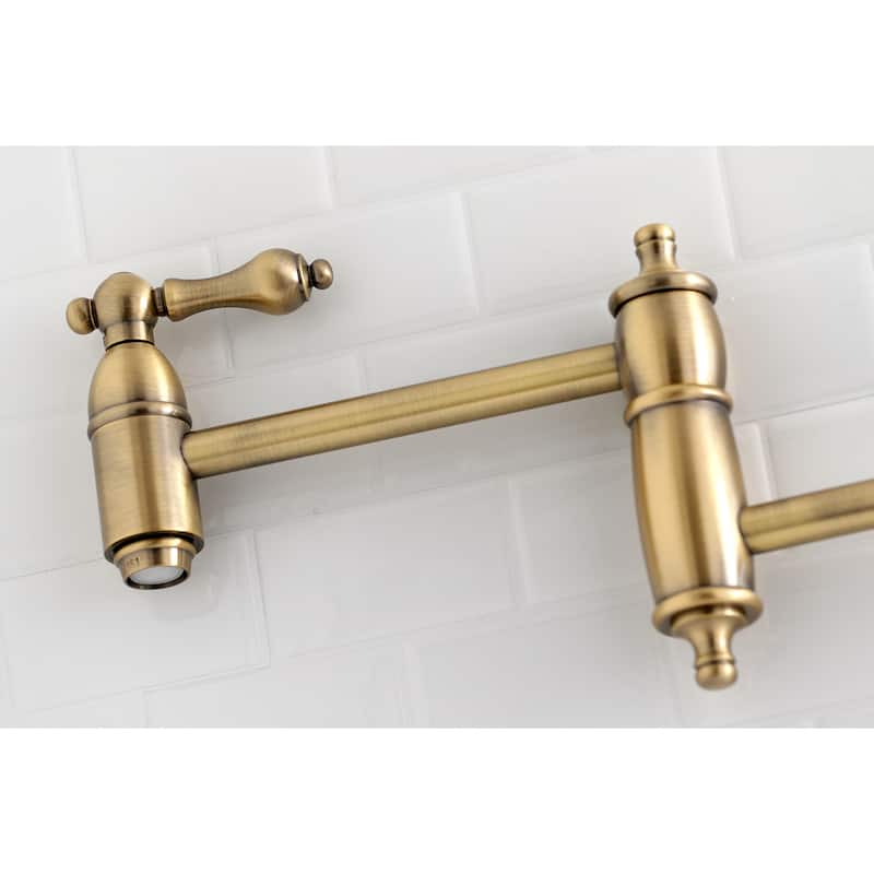Restoration Wall Mount Pot Filler Kitchen Faucet