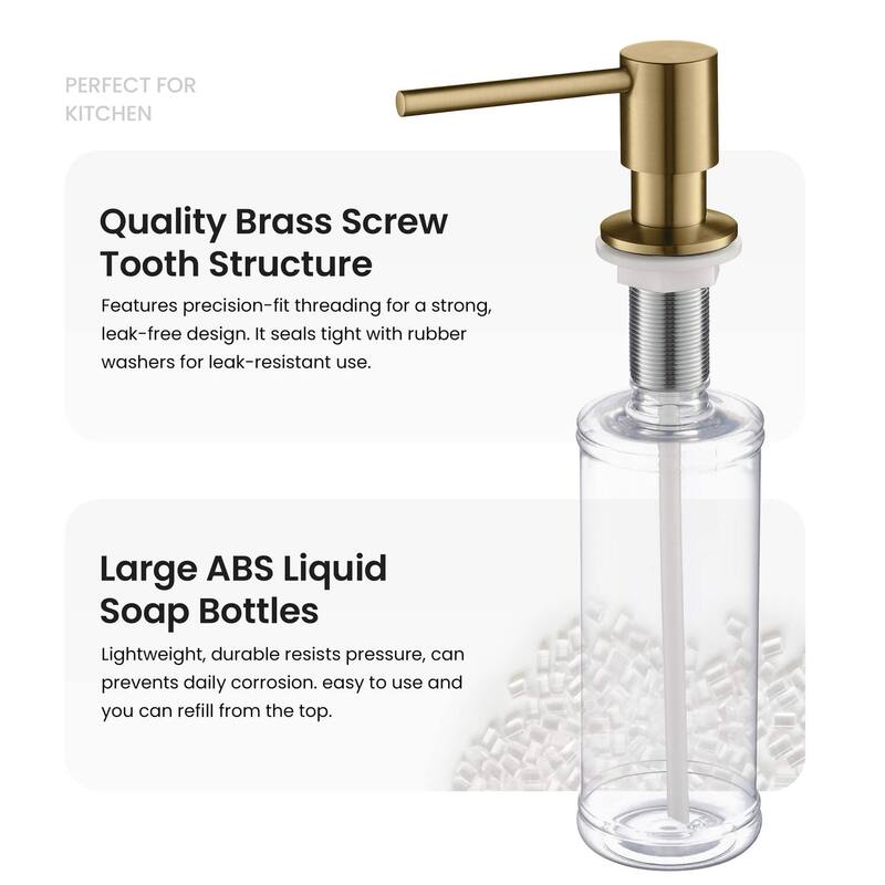 Kitchen Lead Free Solid B rass Construction Soap Dispenser