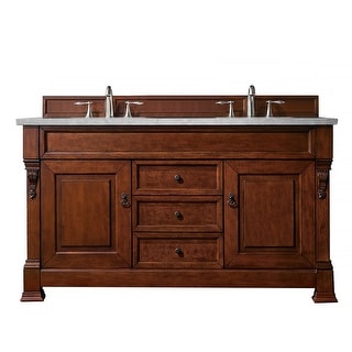 James Martin Vanities Brookfield 60" Double Vanity, Warm Cherry