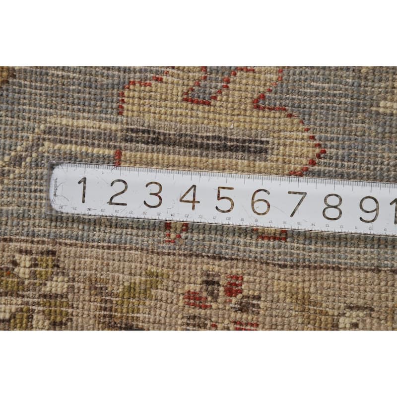 Hand Knotted Oriental 100% Wool Carpet Transitional All-Over Greys & Charcoal Oushak Area Rug - 10' 5'' X 8' 3''