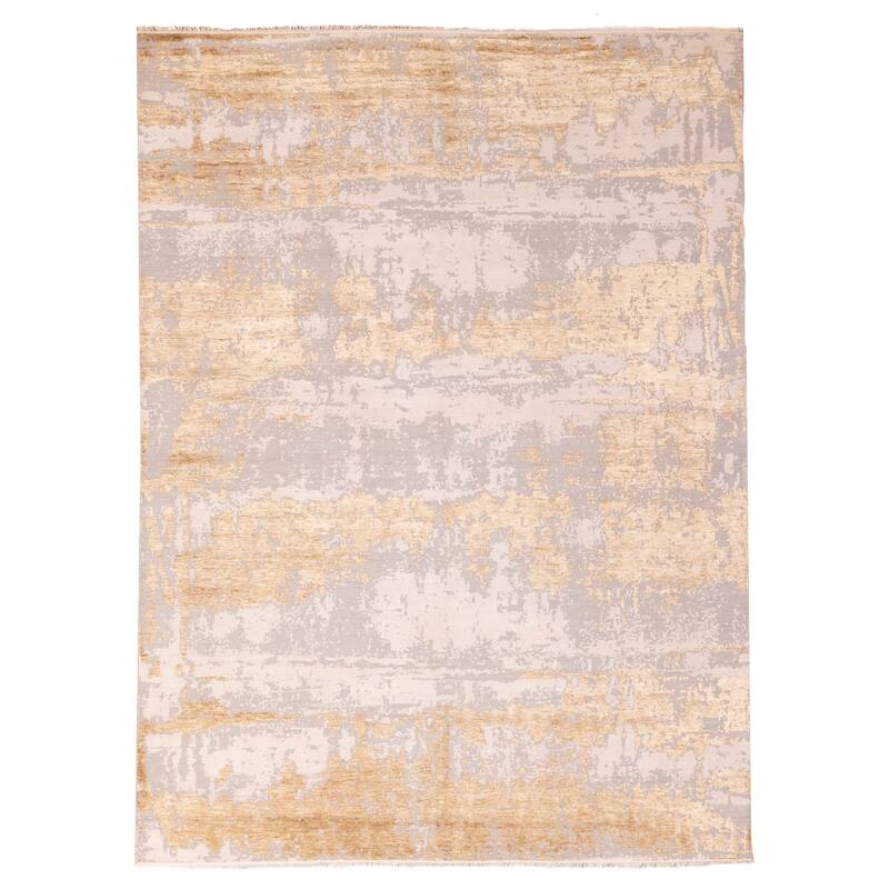 ECARPETGALLERY Hand-knotted Legacy Grey Silk, Wool Rug - 9'0 x 12'0