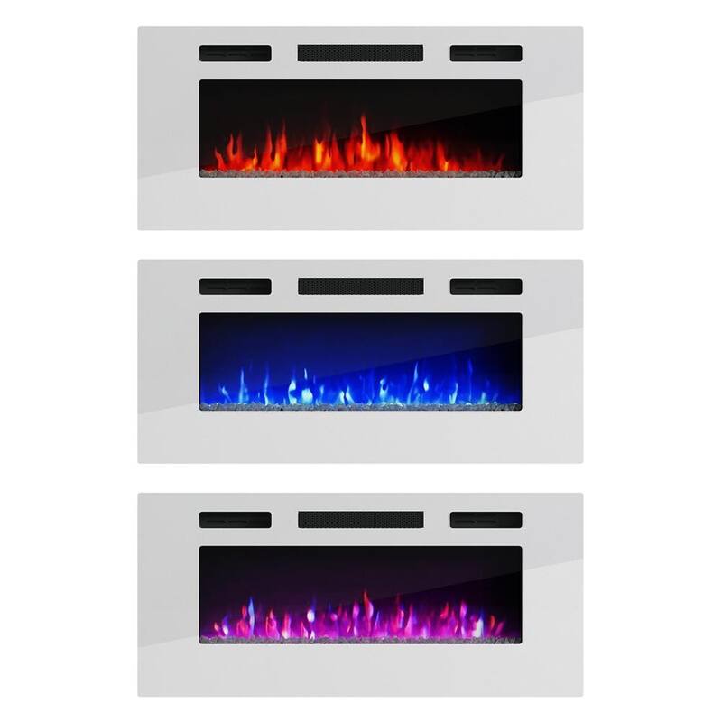 EFire1 40-inch Recessed Wall-mounted Electric Fireplace Heater