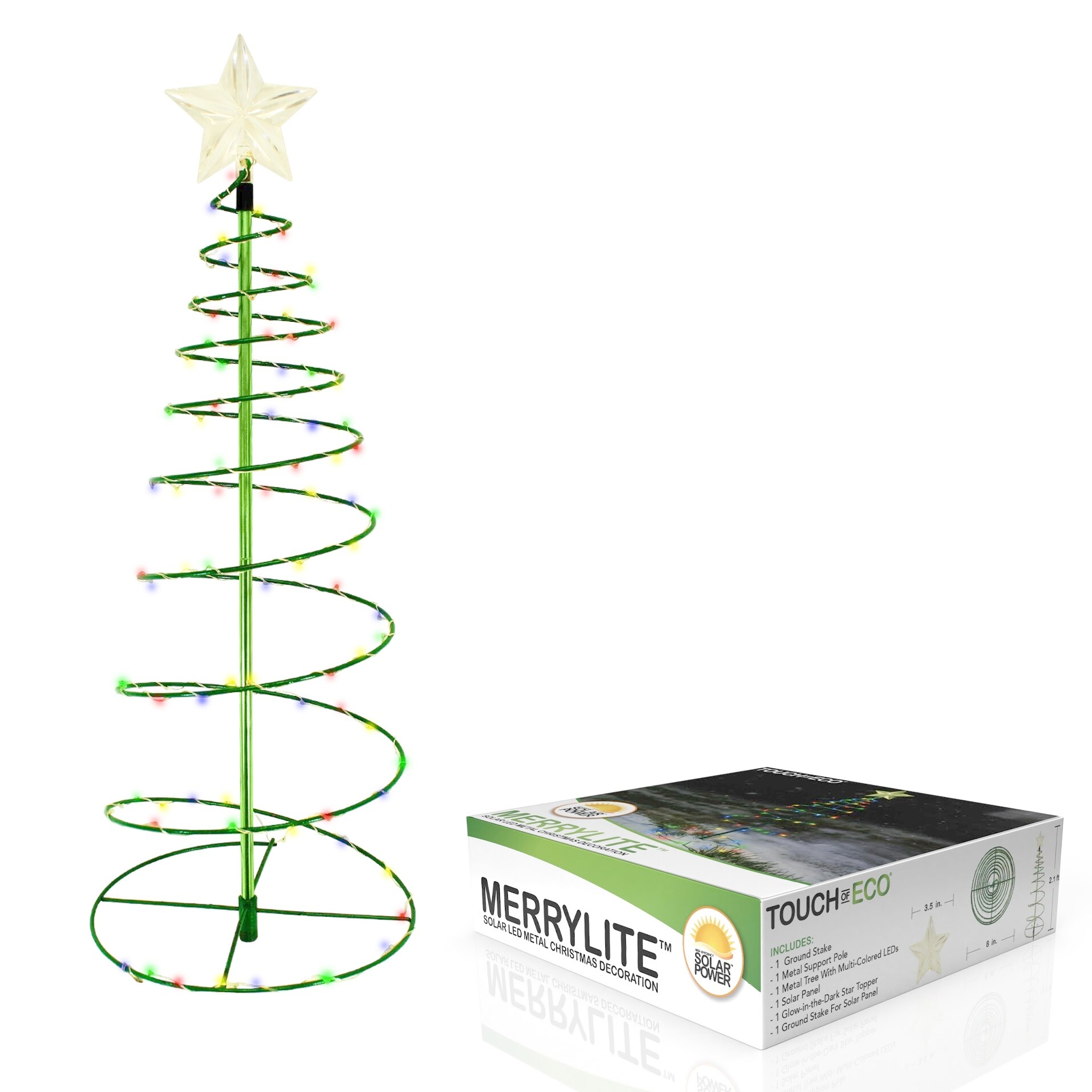 Shop Solar Metal Led Christmas Tree Decoration Light 2 Color
