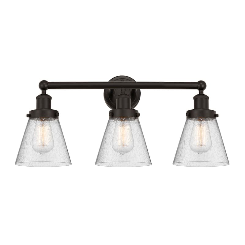 Innovations Lighting 616-3W-10-25 Cone Vanity Cone 3 Light 25" Wide - Oil Rubbed Bronze / Seedy
