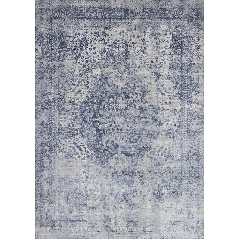 Alexander Home Mason Distressed Traditional Blue Persian Rug