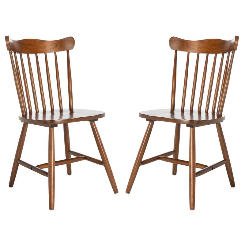 SAFAVIEH Margretta Spindleback Windsor Dining Room Chair (Set of 2) - 17" W x 19" L x 34" H - 17Wx19Dx34H