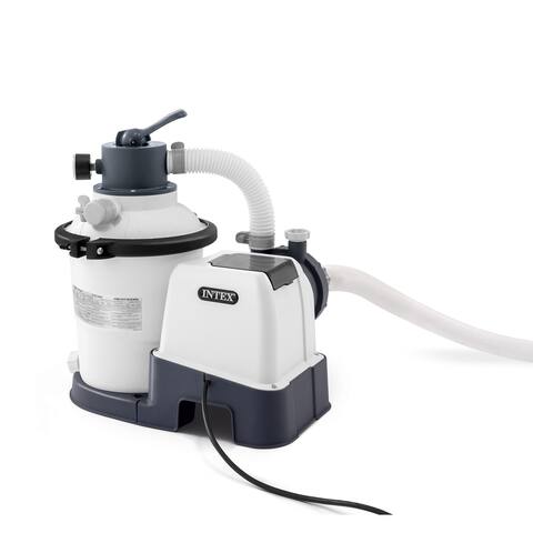 Intex: Krystal Clean Sand Filter Pump - 925 GPH - Filters 925 GPH, Compatible With Most Above Ground Pools Under 16'