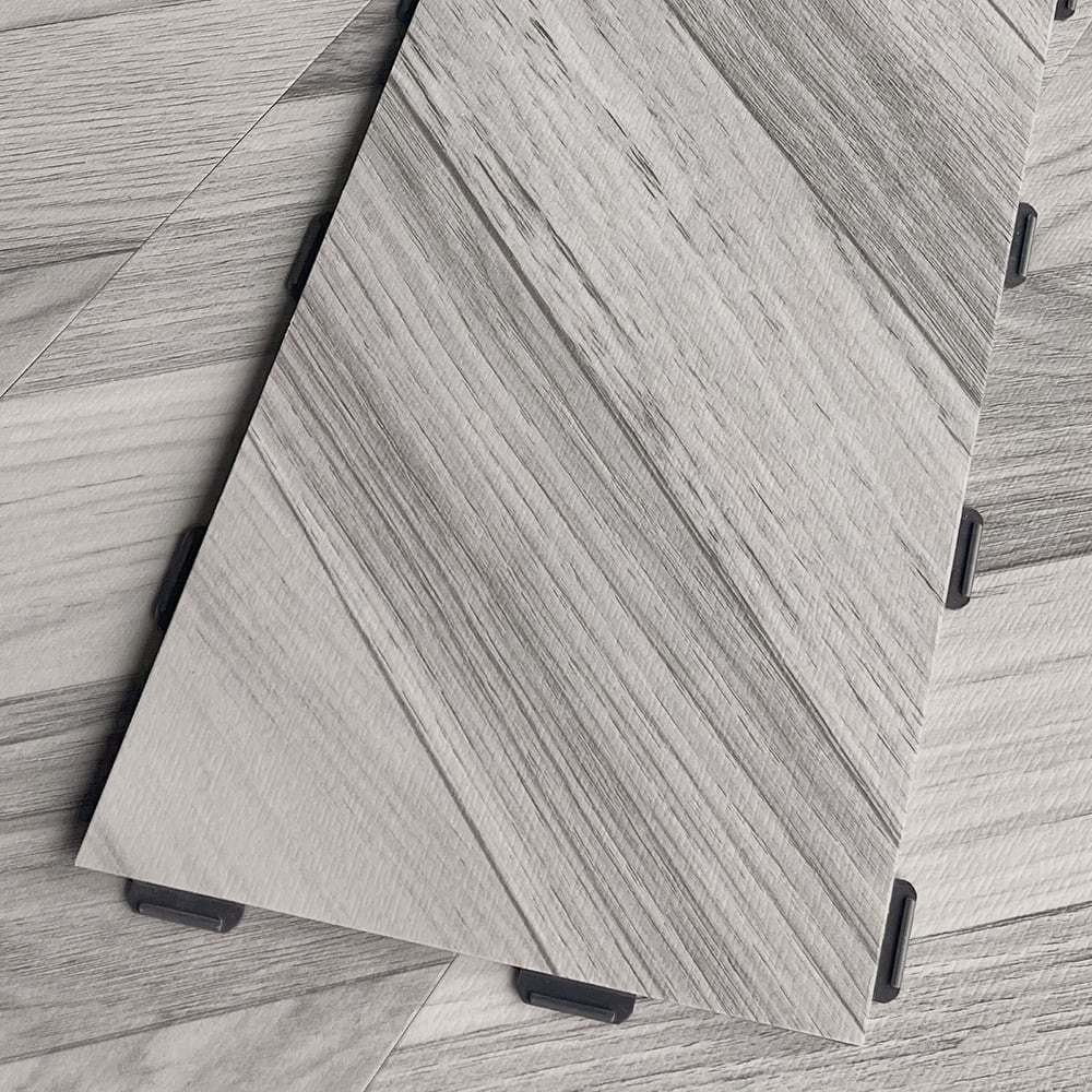 Art3d 36'' x 6'' Interlocking Luxury Vinyl Flooring Tile, Wood Floor Plank,Waterproof, Anti-Slip,18pcs,27 sqft