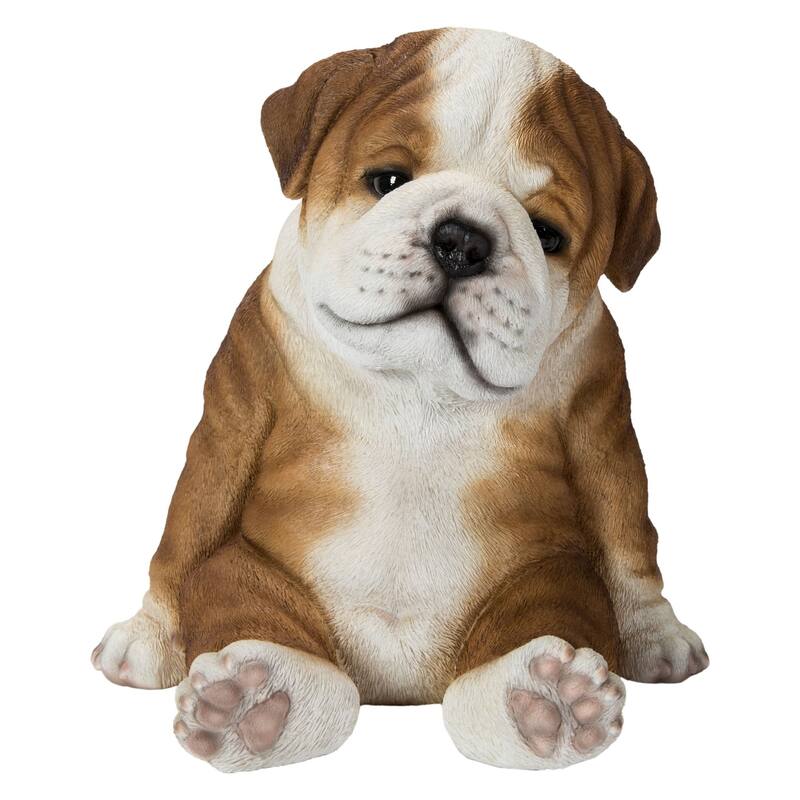 11" Medium Sleepy Bulldog Outdoor Garden Statue