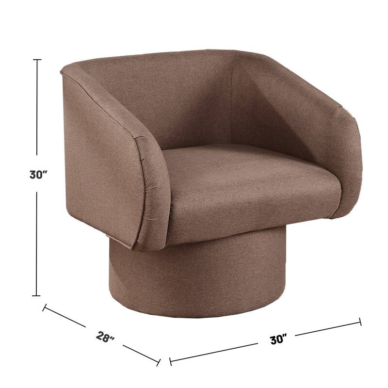 Swivel Accent Chair with Round Base