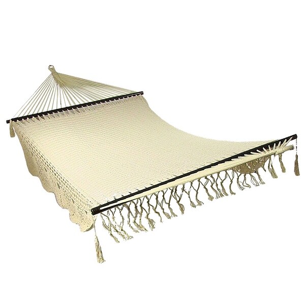 Sunnydaze American Deluxe-Style Mayan Hammock with Spreader Bars - Hammock ONLY