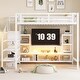 preview thumbnail 20 of 27, Full Size Metal Loft Bed with TV Stand, Metal Loft Bed with Staircase and Wardrobe, Kids Full Size Loft Bed