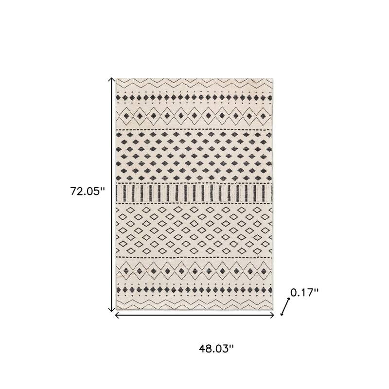 HomeRoots Tribal Modern, Contemporary Rectangle Area Rug