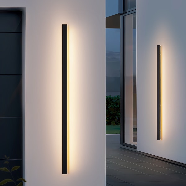 Modern Linear Strip Acrylic Integrated LED 3000K Warm Light IP65 Waterproof Outdoor Wall Lights On Sale Bed Bath Beyond 39313018