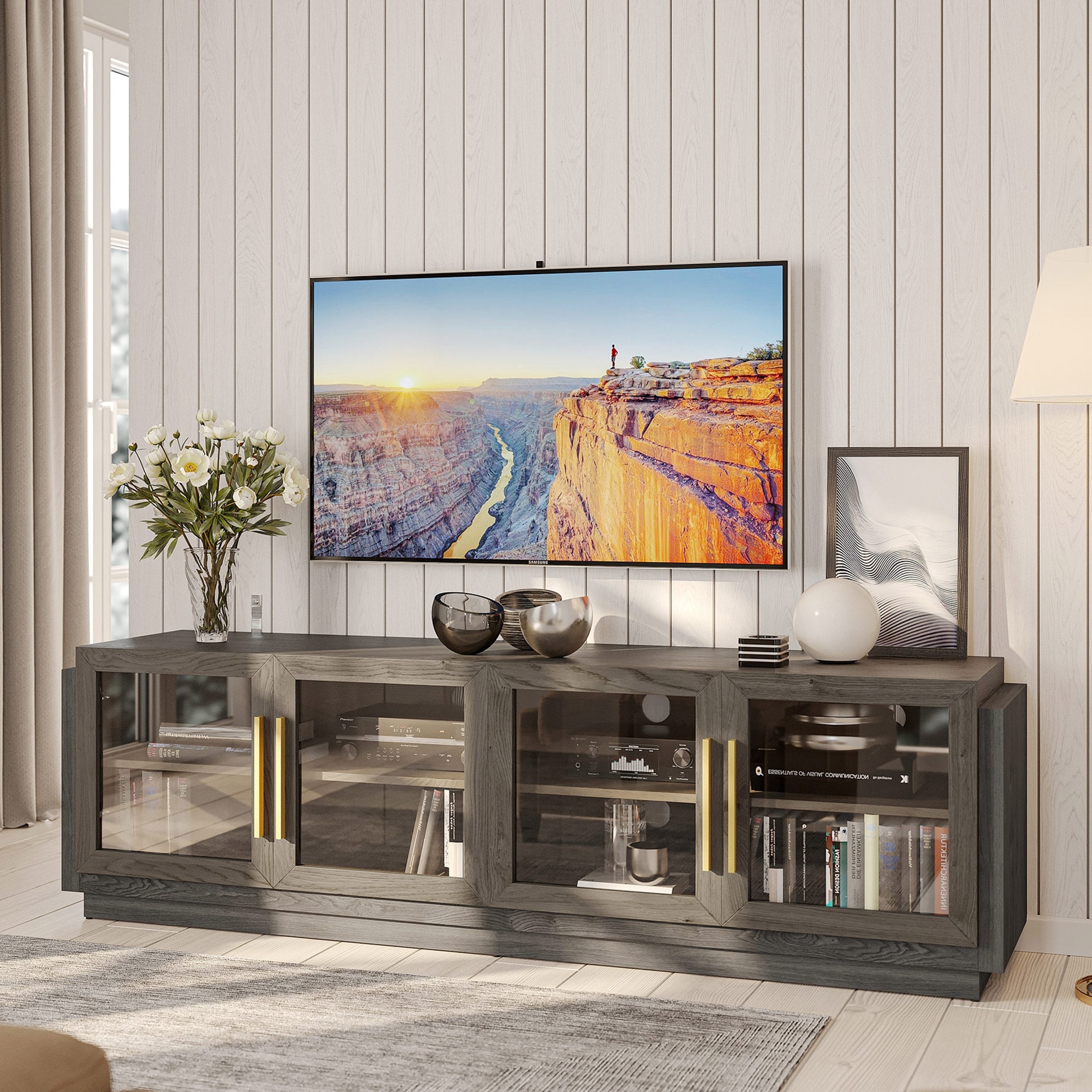 Decorative TV Stand for TVs up to 70 Gray - Festivo
