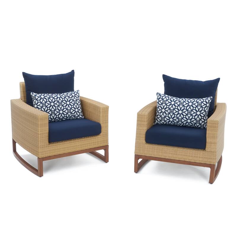 Mili 5 Piece Sunbrella Outdoor Patio Club Chair & Ottoman Set