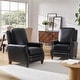 preview thumbnail 38 of 57, Cigar Mid-century Modern Genuine Leather Recliner with Solid Wood Legs and Nailhead Trim Set of 2 by HULALA HOME BLACK