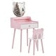 preview thumbnail 28 of 53, Make up Table Kids Vanity Set With Mirror Pink-Bear/One Drawer