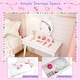 preview thumbnail 23 of 28, Kids Vanity Table Set with Lighted Mirror and Storage Drawer - 27.5” L x 13.5” W x 39” H
