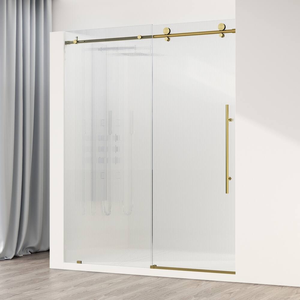 VIGO Elan E-Class 56" to 60" W x 76" H Frameless Sliding Shower Door