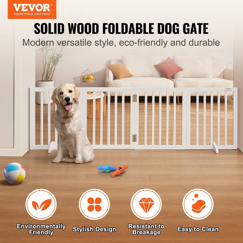 VEVOR Free Standing Dog Gate,Freestanding Pet Gate,for Wide and Narrow Passageways
