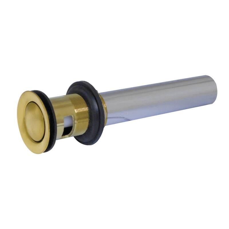 Made To Match Brass Push Pop-Up Drain with Overflow