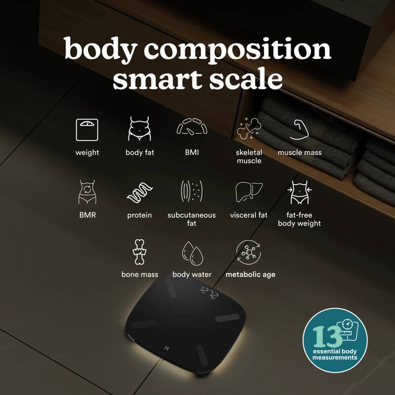 Homedics Smart Glo™ Bluetooth Body Composition Scale with Ambient Illumination - Black